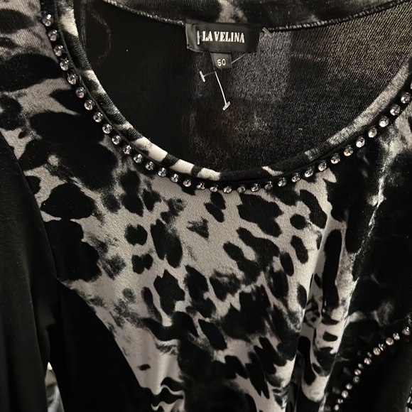 💜La Velina Black White Dress XL - Picture 4 of 5